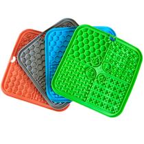 Tapete de Lamber Comedouro interativo Silicone Cores Variadas Quadrado