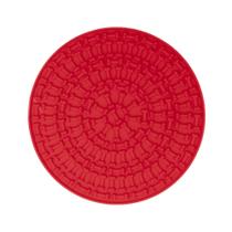 Tapete de Lamber de Silicone Redondo Vermelho Germanhart Tapete de Lamber de Silicone Redondo Vermelho Germanhart