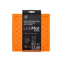 Tapete de Lamber Licki Mat Buddy Laranja para Cachorro Tapete de Lamber Licki Mat Buddy Laranja para Cachorro
