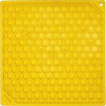 Tapete De Lamber Sodapup Honey eMat Alimentadores Grande Para Cães e Gatos - Amarelo
