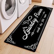 Tapete de lavanderia Runner XLHOMO preto 45x115cm antiderrapante