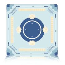 Tapete de Mahjong Drunphi 80x80cm com réguas de 3,8 mm de espessura em azul lago Tapete de Mahjong Drunphi 80x80cm com réguas de 3,8 mm de espessura em azul lago