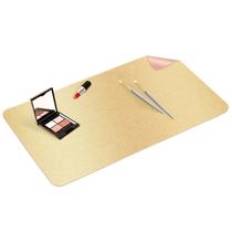 Tapete de maquiagem TOHONFOO de dupla face impermeável 60x30cm dourado/rosa