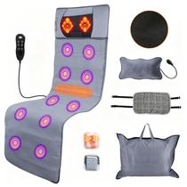 Tapete de Massagem KinWarmth para Corpo Inteiro com 10 Motores e Aquecimento 110-240V Tapete de Massagem KinWarmth para Corpo Inteiro com 10 Motores e Aquecimento 110-240V