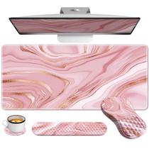 Tapete de mesa Anyshock Pink com mouse pad e apoio para pulso