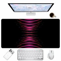 Tapete de Mesa Gamer Preto e Rosa Estampa Minimalista Mouse Pad Retangular Tapete de Mesa Gamer Preto e Rosa Estampa Minimalista Mouse Pad Retangular