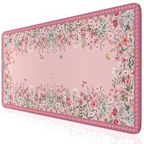 Tapete de mesa iCasso rosa 40x90 cm, mouse pad grande antiderrapante
