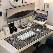 Tapete de mesa preto iCasso, 40x90 cm, mouse para jogos
