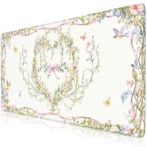 Tapete de mouse iCasso XXL 90x40 cm antiderrapante e fofo floral Tapete de mouse iCasso XXL 90x40 cm antiderrapante e fofo floral