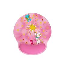 Tapete de mouse para descanso de pulso, fofo, rosa, silicone e leite, 188 x 227 mm
