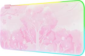 Tapete de mouse para jogos Mytrix Pink RGB LED XXL 80x30 cm