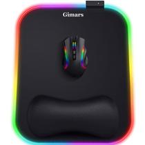 Tapete de mouse RGB com suporte para descanso de pulso Gimars Extra Large