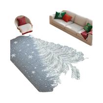 Tapete De Natal Com Floco De Neve E Homem De Gengibre Para Decoração De Sala De Estar