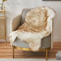 Tapete de pele de carneiro de pele sintética MIULEE Luxury Fluffy 60x90cm marrom