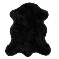 Tapete de Pele Sintética Walk on Me 152 x 213 cm Preto Peludo Tapete de Pele Sintética Walk on Me 152 x 213 cm Preto Peludo
