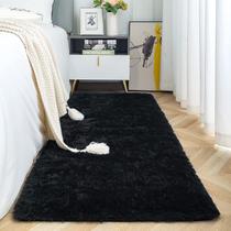 Tapete de pelúcia antiderrapante ISEAU Fluffy Runner 61 x 183 cm preto