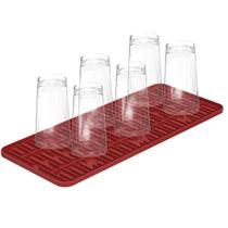 Tapete de Pia para Copos Single Coza Brinox Vermelho