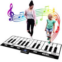 Tapete de piano SUNLIN, teclado de chão de 6 pés, Playmat, 24 teclas, 10 demonstrações