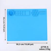 Tapete De Pintura De Silicone Infantil Com Suporte Para Copo E Pincel, Paleta Artesanal Para