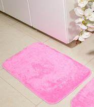 Tapete de Porta 40cm x 60cm Pelúcia Não Solta Pelos Rosa Tapete de Porta 40cm x 60cm Pelúcia Não Solta Pelos Rosa