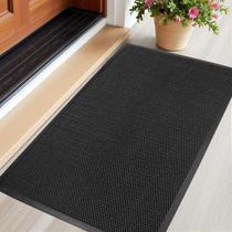 Tapete de porta Azadx 58 x 89 cm para uso interno e externo, antiderrapante, preto Tapete de porta Azadx 58 x 89 cm para uso interno e externo, antiderrapante, preto