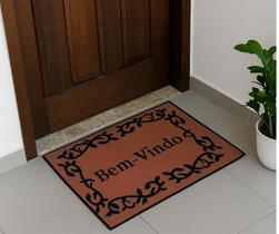 Tapete de Porta BemVindo 40x60cm Antiderrapante Estampado para Casa escritorios envio rapido