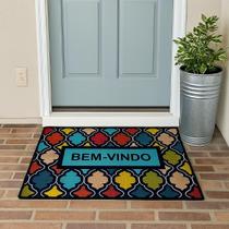 Tapete de Porta BemVindo 40x60cm Antiderrapante Estampado para Casa escritorios envio rapido Tapete de Porta BemVindo 40x60cm Antiderrapante Estampado para Casa escritorios envio rapido
