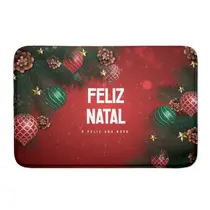Tapete De Porta De Entrada Emborrachada Feliz Natal