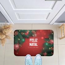 Tapete de Porta de Entrada Emborrachada Feliz Natal - Novadecora