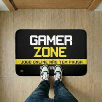 Tapete de Porta de Entrada Emborrachada Gamer Zone Antiderrapante Tapete de Porta de Entrada Emborrachada Gamer Zone Antiderrapante