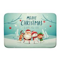 Tapete de Porta de Entrada Papai Noel Natal Emborrachada Merry Christmas Tapete de Porta de Entrada Papai Noel Natal Emborrachada Merry Christmas