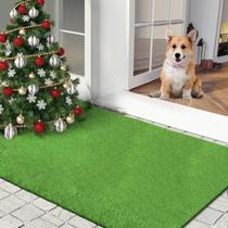 Tapete de porta de grama artificial Yamaziot Realistic 120x80cm para cães