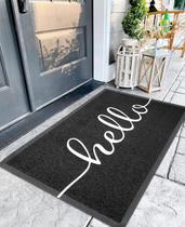 Tapete de porta EARTHALL Funny Hello 120x80cm PVC para exterior/interior