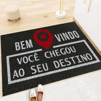 Tapete de Porta Entrada Capacho Casa Decorativo Divertido Gratidão Bem Vindo