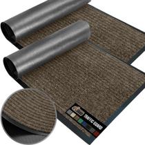 Tapete de porta Gorilla Grip Traffic Guard 35x23cm marrom, pacote com 2