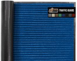 Tapete de porta Gorilla Grip Traffic Guard impermeável 35x23cm azul