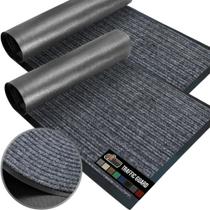 Tapete de porta Gorilla Grip Traffic Guard, pacote com 2, 29 x 17 cm, cinza