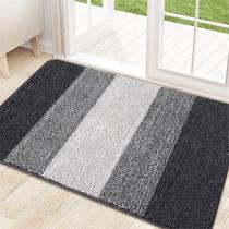 Tapete de porta interno Kitinjoy, antiderrapante, absorvente, 80x50cm, cinza