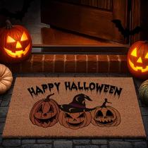 Tapete de porta Lanon Halloween Welcome Natural Coor 30x43cm
