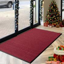 Tapete de porta LuxuRux 91x152 cm Heavy Duty Waterproof Red