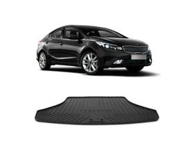 Tapete de Porta Malas Tipo Bandeja do Kia Cerato 2013 2014 2015 2016 2017 2018 Pvc Preto Impermeável com Bordas de Segurança