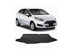 Tapete de Porta Malas Tipo Bandeja do New Fiesta Sedan 2011 2012 2013 2014 2015 2016 Pvc Preto Impermeável com Bordas de Segurança