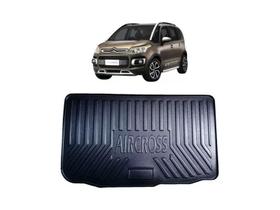 Tapete de Porta Malas Tipo Bandeja Requinte Citroen Air Cross 2011 a 2020 Preto em Pvc com Bordas de Segurança
