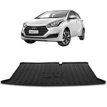 Tapete de Porta Malas Tipo Protetor Bandeja Hyundai Hb20 Hatch 2012 a 2020 Preto Impermeável com Bordas Requinte
