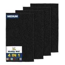 Tapete de porta Muddy Mat, 4 peças, preto médio, 76x48cm, absorvente