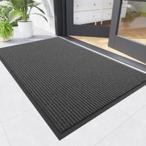 Tapete de Porta Naturei 91 x 152 cm Resistente Antiderrapante Cinza