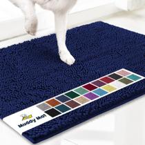Tapete de porta para cães Muddy Mat de microfibra superabsorvente azul marinho Tapete de porta para cães Muddy Mat de microfibra superabsorvente azul marinho