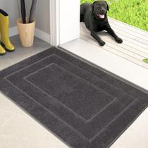 Tapete de porta PURRUGS Dirt Trapping 50 cm x 80 cm, cinza antiderrapante Tapete de porta PURRUGS Dirt Trapping 50 cm x 80 cm, cinza antiderrapante