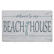Tapete de porta Qabliqo Beach House 43x76 cm antiderrapante ao ar livre