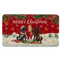 Tapete de porta Roszwtit Christmas Dog 75x43cm Feliz Natal Tapete de porta Roszwtit Christmas Dog 75x43cm Feliz Natal